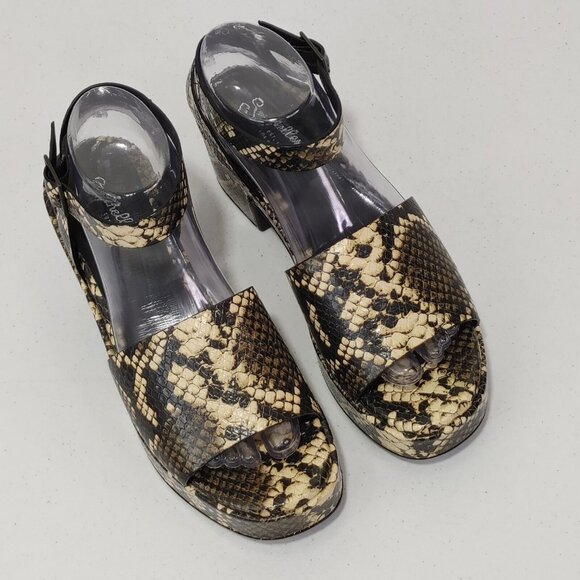 Seychelles Los Angeles Leather Platform Sandals Women's Size 8.5 (Snake … - Picture 7 of 12